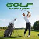 7-Way Golf Stand Bag - Lightweight Golf Club Bags with 7 Full-Length Dividers, Cooler, Rain Hood for Men and Women