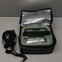 ODSD Cordless Electric Lunch Box for Adults, 16000mAh Rechargeable Self-Heating Lunch Box Food Warmer with Timer & Adjustable Heating, 34oz/1L Container with Insulated Bag for Office Car Outdoor (Green/Dark Green)