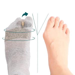 Toe Spacer Bunion Corrector Socks, Toe separators for women, All-Day Comfort and Breathable, Day and Night Support, Relieve Bunion Pain, Non-Slip Big Toe Straightener 2 Pcs(Gray Mx2)