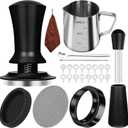 Y-Step 25 PCS Espresso Accessories Kit, Espresso Tamper Kit Coffee Tamper Set, 51mm Espresso Tamper with Spring Loaded Calibrated, 51mm Espresso Puck Screen and Dosing Funnel, WDT Tool, Latte Art Kit