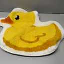 Duraaamo Cute Duck Bath Mat Ducky Bathroom Rugs Non Slip Washable Floor Rugs Soft Tufted Yellow Plush Doormat for Bathroom Bedroom Room Indoor Gift 25" x 22"