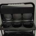 musbus Portable Drink Carrier Suitable for Food Delivery Drivers Accessories, Reusable Cup Holder Carrier with Handle,Perfect for Plastic Drink Holder take Out Cup Carriers for delivery (Black)