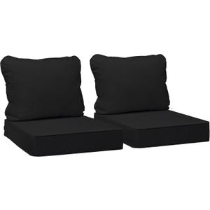 AAAAAcessories Outdoor Deep Seat Cushions, Waterproof, Fade-Resistant Patio Furniture Replacement Cushions, Set of 2, 24" x 24" x 5", Black