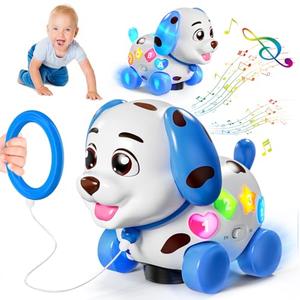 HumorPlay Musical Puppy Baby Toy 6-12-18 Month, Crawling & Walking Toys for 1 Year Old Boy Girl Gifts, Birthday Gift for 1 Year Old Boy Toy, Bilingual Infant Present for 6 7 8 9 10 Month