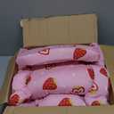 Kids Sofa for Toddler, 2-in-1 Toddler Couch Fold Out, Convertible Sofa to Lounger Bed for Girls and Boys, with Removable Cover & Double Pockets - Pink Strawberry