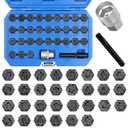 32PCS Wheel Locking Nut Key Kit - Compatible with Mercedes-Benz, Anti-Theft Lug Nut Removal Tool (32PCS 301-330 Socket Set)