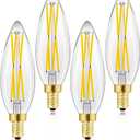 E12 Candelabra Light Bulbs 8W,Equal 100 Watt Dimmable Led Bulbs,4000K Daylight Led Candle Bulb,Chandelier Light Bulbs 4.85In,850lm,4-Pack