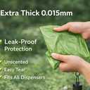 3 x Dog Poop Bags Dog Waste Bags, 120 Count (8 Rolls), Extra Thick Leak-Proof Pet Poop Bags, Unscented, Fits All Dispensers, Green