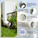 2Pcs PVC Termination Cap for 3 Inch Vent Pipe, 304 Stainless Steel Mesh Screen Vent Cover, Vent Pipe Screen & Exhaust Pipe End Cap with 2 Gloves for Furnace and Roof Vent (3in)