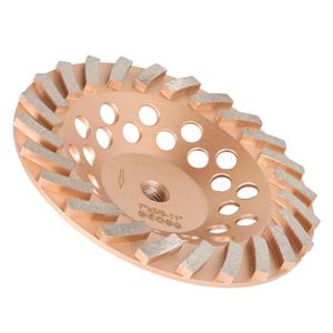 findmall 7 Inch 24 Turbo Diamond Segments 5/8 Inch -11 Arbor Grinding Wheels Diamond Cup Grinding Wheels