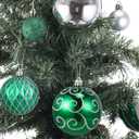 2 x Soulchen 36 Pcs Christmas Balls Ornaments Bulk 3.15''/2.36''/1.57''Green & Silver Christmas Tree Decorations Glitter Xmas Decorative Hanging Ornaments Luxury Home Decor for Xmas (Green and Gold)