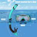 Snorkeling Gear for Adults, Dry-Top Snorkel Set Scuba Diving mask, Snorkel Mask, Panoramic Anti-Leak Anti-Fog Tempered Glass Lens, Swimming Training Snorkeling Packages