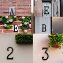 2 x TripDock 5.5 Inch House Number, Metal Address Number, Decoration Door, Street, Mailbox, Home, Easy to Install, Black Brown (Number 0)