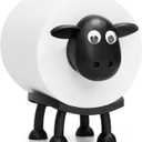 VELENTI Sheep Toilet Roll Holder - Funny Toilet Paper Holder Free Standing Bathroom Set - 3D Printed Black Sheep Loo Roll Holder - Hilarious Tissue Paper Roll Storage - Cute Bathroom Decor - Set of 1