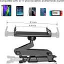 Car Headrest Backseat Mount, 360 Rotating Adjustable Car Backseat Headrest Tablet/Phone Holder, Compatible for All 4"-11" Tablets, cellphones, iPhone, iPad Air Mini,Tabs.