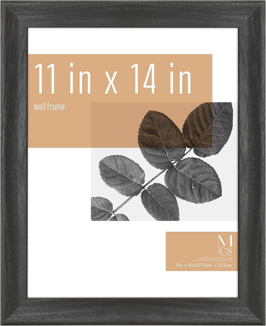 MCS Studio Gallery Classic Picture Frame Black Woodgrain Engineered Wood, 11x14