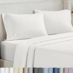 California Design Den 100% Cotton Pillow Cases Queen Size Set of 2 - Soft and Silky 500 Thread Count Sateen, Smooth and Comfortable with a Classic Opening, Fits Standard & Queen Pillows - True Ivory