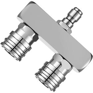 Pressure Washer Twin Nozzle,Selkie Stainless Steel Dual Power Washer Nozzle Tip, Pressure Washer Nozzles with Pressure Washer Spray Nozzles, 1/4 Inch Quick Connect, 5000 PSI