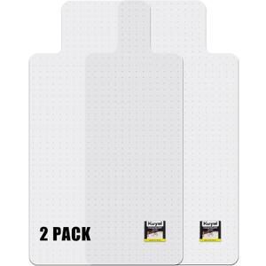 Kuyal Office Chair Mat for Carpet, 2 Pack 32x55 Clear Heavy Duty Computer Chair Mat with Lip, Under Desk Protector Carpeted Floors Mat, Easy Chair Movement,Ship Flat (32" X 55" with Lip 2Pack)