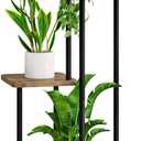 AZERPIAN 3 Tier Plant Stand Indoor Metal Plant Shelf for Multiple Plants Corner Flower Holders for Living Room Balcony Bedroom Patio Garden, Black (Black, 3 Tier)