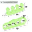 2 x Dr. JK- ToePal Gel Toe Separator, 2 Pairs, Toe Spacers, Bunion Corrector, Christmas Gifts (Light Green)