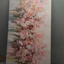 ZOMNAI Beautiful Blooming Pink Flowers Painting Plants Wall Art Decor Artwork for Bedroom (20x40 Inches)