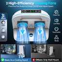 PS5 Wall Mount Kit with Cooling Fan and Charging Station Compatible with PS5/ Slim/Pro Disc and Digital, PS Five Floating Shelf with 9 RGB Lights, PS 5 Mount Behind TV, PS 5 Accessories for Gaming