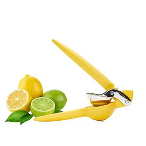 Chef'n FreshForce Lemon Squeezer Citrus Juicer, Manual Hand Press with Dual-Gear Power for Maximum Juice Extraction, Durable, Yellow 2 pcs