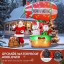 9FT Christmas Inflatable Hot Air Balloon with Santa Claus,Hot Air Balloon Christmas Inflatable with LED Lights,Christmas Blow Up Yard Decorations Outdoor for Garden Holiday