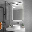 Aipsun 23.6in/24W Modern Black Vanity Light Frosted White Acrylic Up and Down LED Bathroom Vanity Light Fixtures(White Light 6000K)