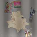 Fennoral 9 Pack Christmas Wind Chime Kit for Kids Make Your Own Star Wind Chime for Girls Boys Ornaments DIY Coloring Christmas Craft for Christmas Party Decoration