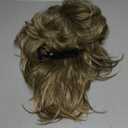 CJL HAIR Claw Clip Short Ponytail Hair Extensions DIY Bendable Metals Messy Bun Hair Piece for Wonen Straight Synthetic Fake Hairpieces Beige Multi