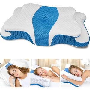 CHxxy Memory Foam Pillows, Cervical Pillow for Neck and Shoulder Pain Relief, Ergonomic Contour Bed Pillow, Soft for Side Sleep Stomach Sleeping and Back Sleeper, 62x38x10
