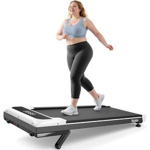 Niceday Walking Pad Under Desk with 10% 9-Level Auto Incline, 3HP Super Quiet Under Desk Treadmill for Home Office, Compact Treadmills for Home Hiking, 400 LBS Capacity, Magnetic Remote & Preset Goals