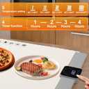 Portable Food Warmers: Roll Up Silicone Heating Mat for Food - Foldable Electric Warming Tray Party Essentials Hot Plate Keep Food Warm Heating Trays for Parties Buffet Serving Food (M)