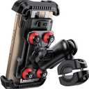 Lamicall Motorcycle Phone Mount Holder - [Dual Vibration Dampener] [Metal Adjustment Arm] Motorcycle Cell Phone Holder, Bike Handlebar Phone Mount, for iPhone 16 15 14 Pro Max, 4.7-6.7" Phones, Red