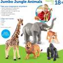 Learning Resources Jumbo Jungle Animals, Animal Toys for Kids, Safari Animals, 5 Pieces, Ages 18 months+
