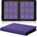 Toploader Binder,Trading Card Binder Storage Hold up 288 Cards 9-Pocket Top Loader Binder with Sleeves for 3"x4" Rigid Toploaders Hard Cases (9Purple6)