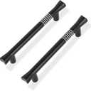 Crystal Drawer Handles, 10-Pack, 3-3/4 Inch Hole Spacing Black Cabinet Pulls (96 Mm), Kitchen Cabinet Pulls Cabinet Hardware Kitchen Handles