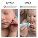Fansidi Baby Nail Trimmer Electric, Easy & Safe Nail File for Newborn Infant Toddler, Whisper-Quiet Nighttime Use, 4-Stage Age-Matched Grinding Heads, LED Light, 18-Piece Kit, Blue, Baby Shower Gift