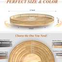 Farmhouse Oak 13" Lazy Susan Turntable Organizer for Cabinet, Round Wooden Lazy Susan Organization and Storage for Dining Table, Pantry, Kitchen, Countertop, Cupboard,Home Decor