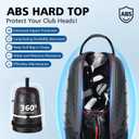Golf Travel Bags for Airlines with Wheels, Hard Case Top and 1680D Heavy Duty Oxford Protect Golf Clubs, Lightweight and Easy to Maneuver