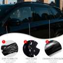 Side Window Trim Chrome Delete Vinyl Wrap Overlay fit for 2019 2020 2021 2022 2023 2024 2024 2025 Toyota Rav4 Accessories with Blackout Film Gloss Black Kits