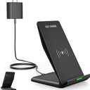 Fast Wireless Charger for Samsung, 15W Wireless Charging Stand Desk Phone Charger Stand with PD 20W USB C Plug Adapter for Samsung Galaxy S24 Ultra S24+ S23 S22 S21 S20, Pixel 8 7 Pro, iPhone 17 16 15
