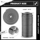 MotiMind 1.25 Inch x 100 ft Foam Backer Rod for Gaps Joints Concrete Crack Filler Caulk Saver Bulk Foam Backing Rod Concrete Filler Rope for Weather Stripping Door Seal(Gray)