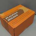 FUNNANS 316 Stainless Steel Heavy Duty Flag Pole Holder, 180 Adjustable Concrete Flag Pole Holder for House Outside, USA Wall Brick Flag Pole Bracket, Outdoor Flag Mount, Mirror Polishing,1 Inch (Silver)