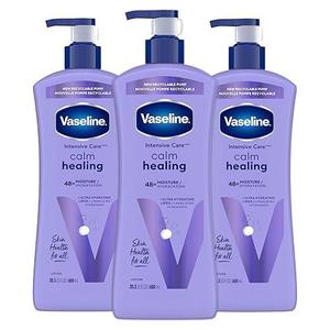 Vaseline Intensive Care Nourishing Moisture Body Lotion 3 Pk Made with Ultra-Hydrating Lipids + Pure Oat Extract for Dry Skin, for Nourished, Healthy-Looking Skin 20.3 oz