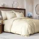 Duvet Cover Full Size Set - Extra Soft Full Size Easy Care and Fade Free w/Zipper Closures & Ties - Comfy Breathable Bedding (Off White) Pack of 1