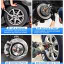 Anpulsero Brake Pads And Rotors Kit Rear Compatible with 2016-2023 Honda Civic, Automotive Replacement Brake Kits Geomet 30091 D1878-9106 Drilled And Slotted Rotors Ceramic Brake Pads 260mm(10.2in)