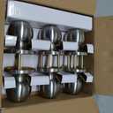 BESTTEN [3 Pack] Door Knob with Lock and Key, Keyed Different Entry Door Knob, for Entrance and Front Door, Satin Nickel